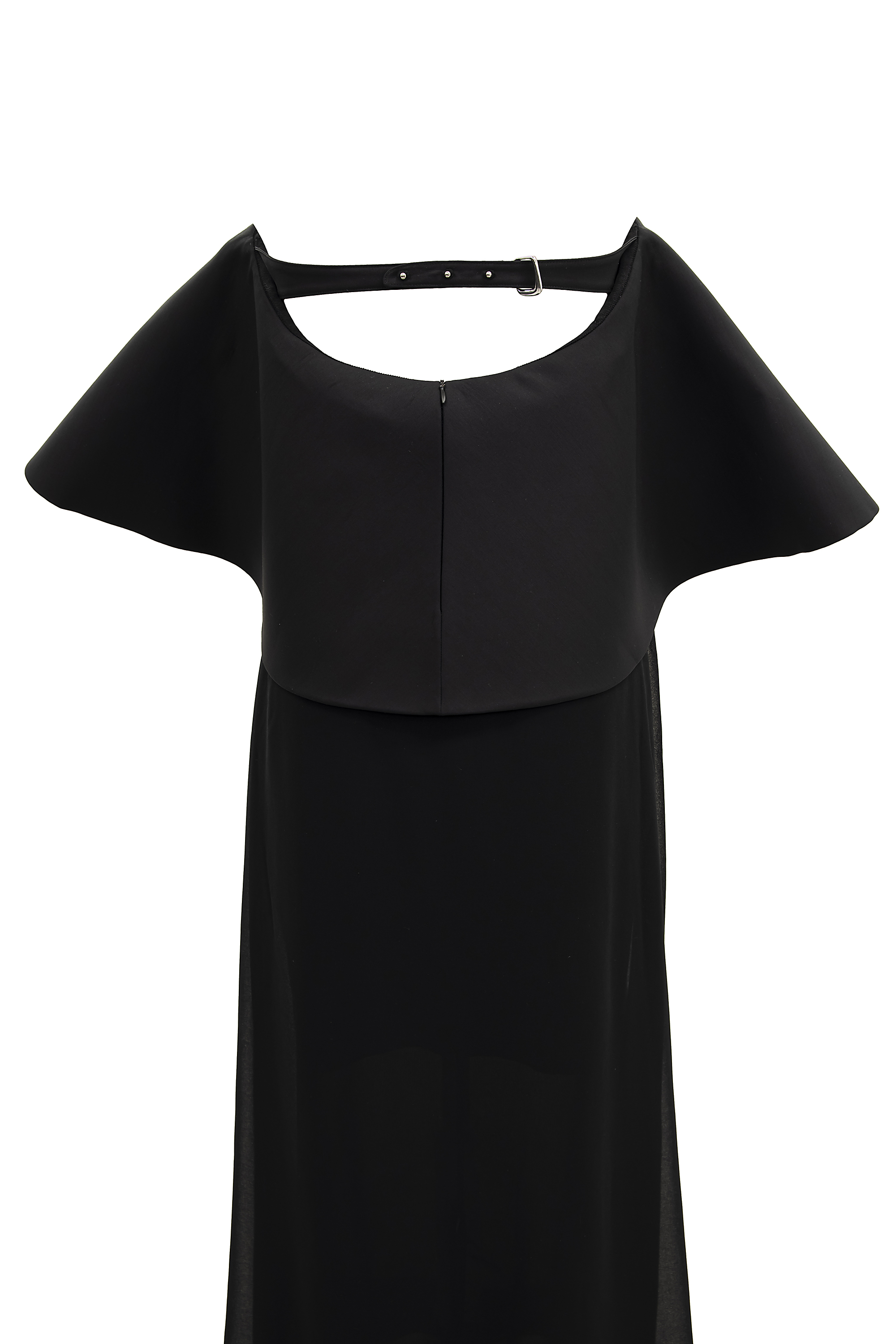 Jacquemus］ストラップレスシフォンドレスVela gown-ブラックを